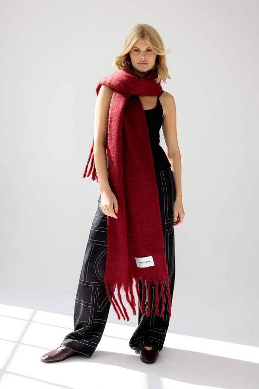 The Burgundy Berry Reykjavik Scarf - 100% Recycled