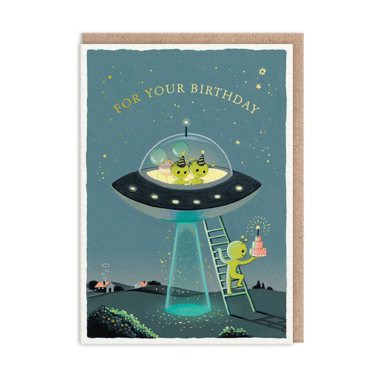 Aliens Birthday Card