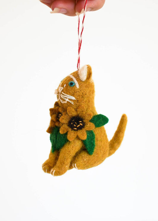 Vincat Van Gogh Cat Felt Decoration