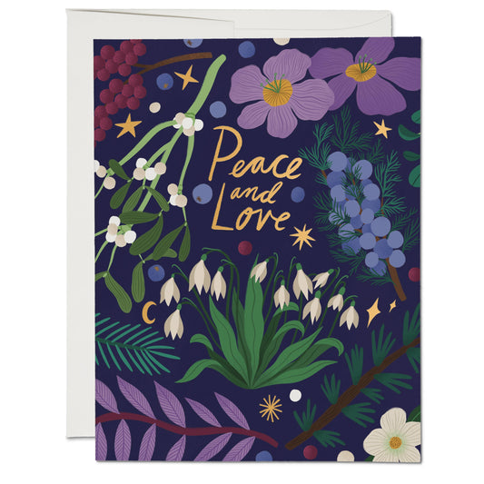 Peace and Love Christmas Card