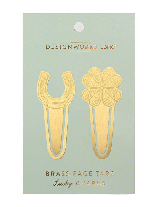 Brass Page Tabs - Lucky Charms Bookmarks