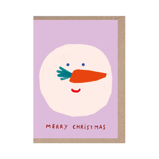 Snowman Christmas Card - Foiled