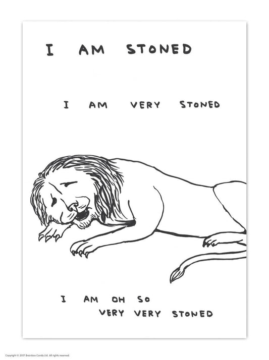 A6 Art Postcard By David Shrigley - Stoned