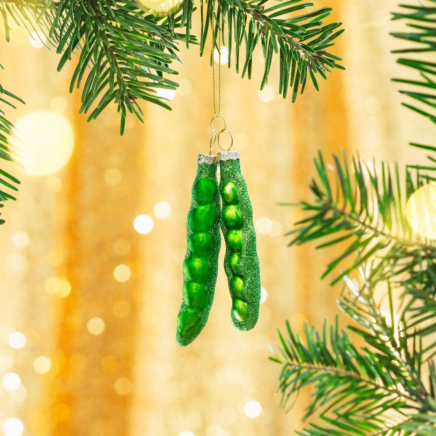 Peas in a Pod Shaped Bauble