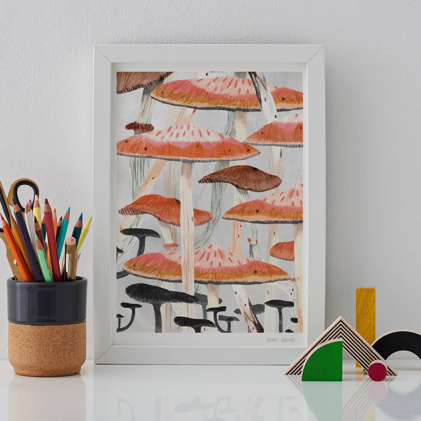 Mushroom Valley Art Print: A3