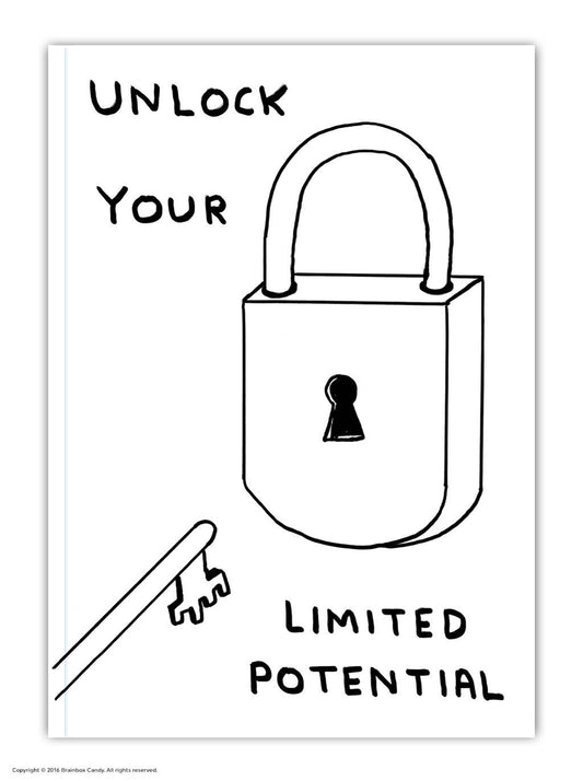 David Shrigley A6 Notebook Unlock Your Limited Potential