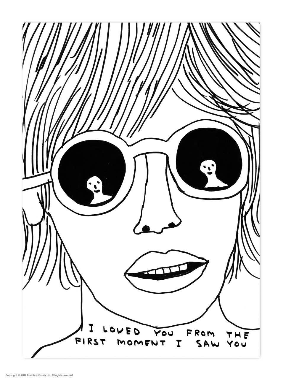 A6 Art Postcard By David Shrigley - Love