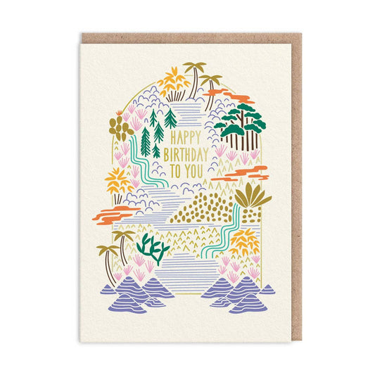 Happy Birthday Tropical Greeting Card