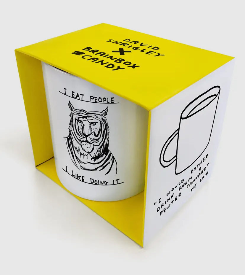 I Eat People Tiger - David Shrigley Mug