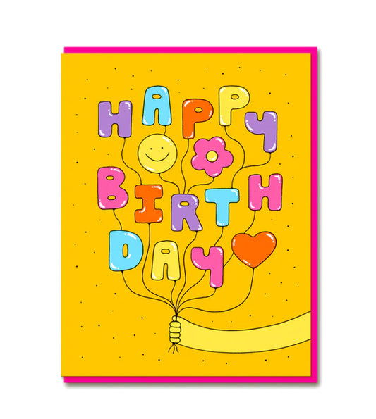 Happy Balloons Birthday Card