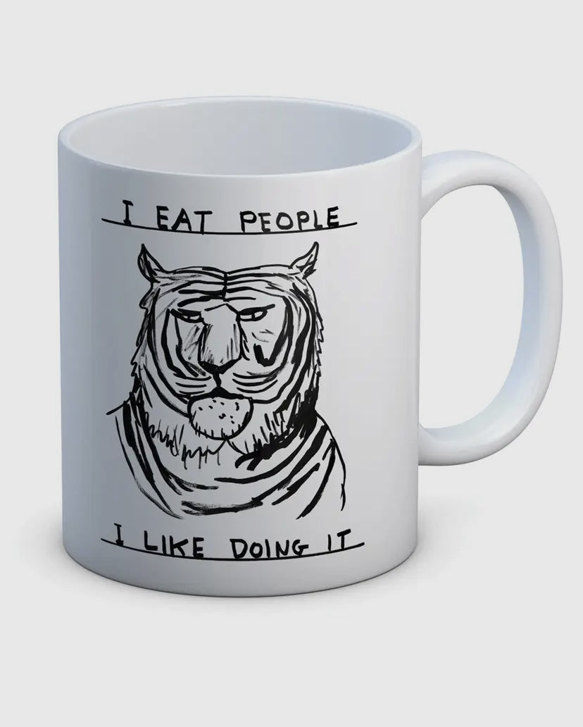 I Eat People Tiger - David Shrigley Mug