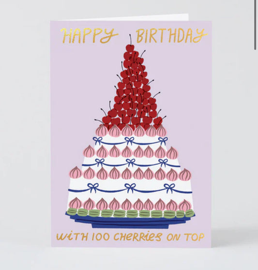 100 Cherries on Top Birthday Card