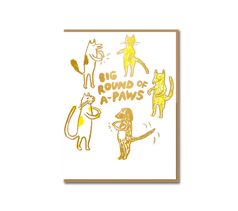 Big Round of A-Paws Congratulations Card