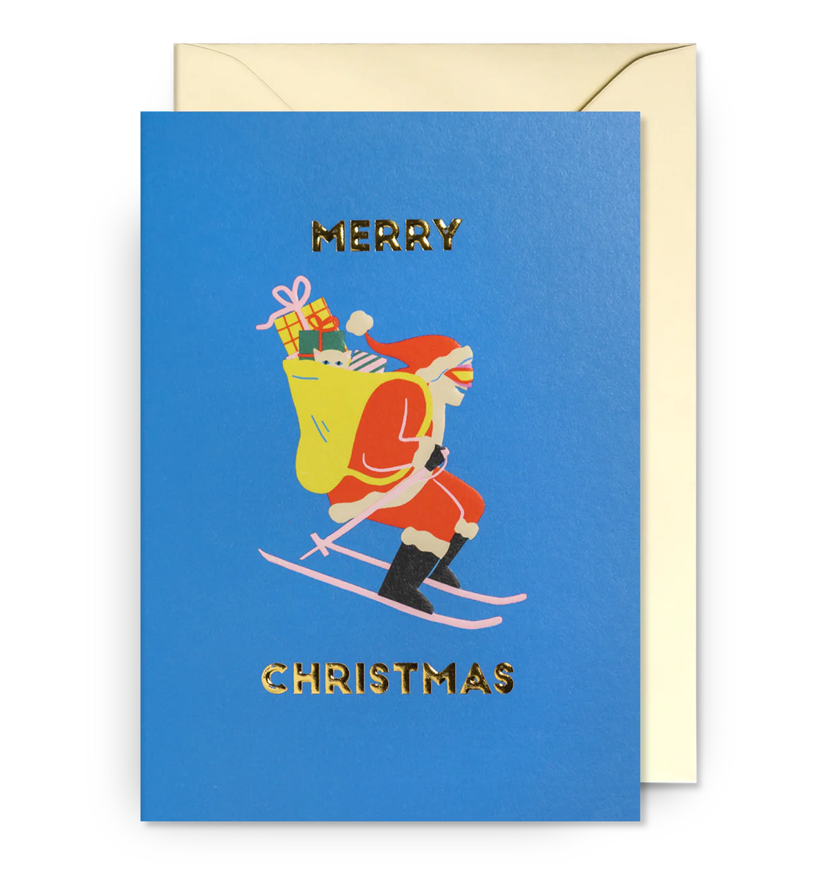 Skiing Santa Multipack of 5 Charity Christmas Cards