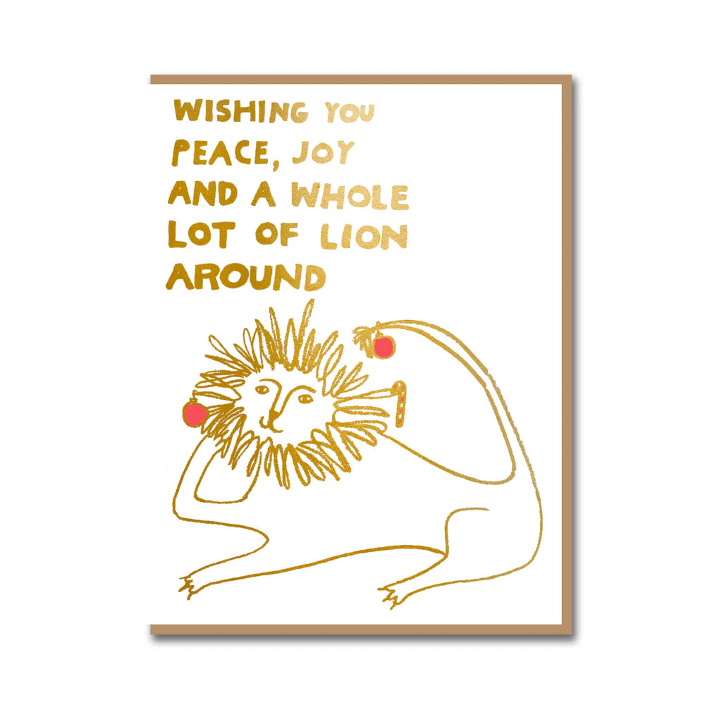 Lion Around Christmas Card - Pack of 8