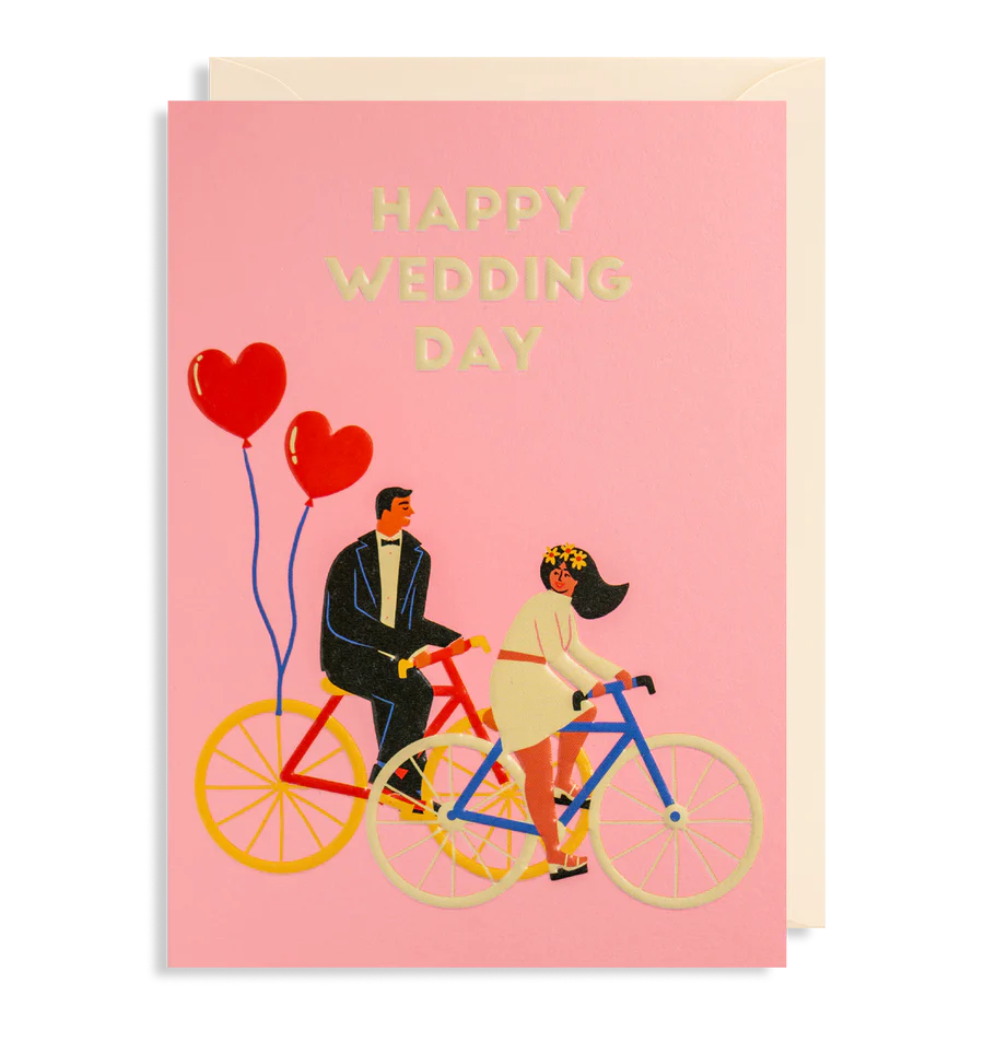 Bicycle Newlyweds Wedding Card