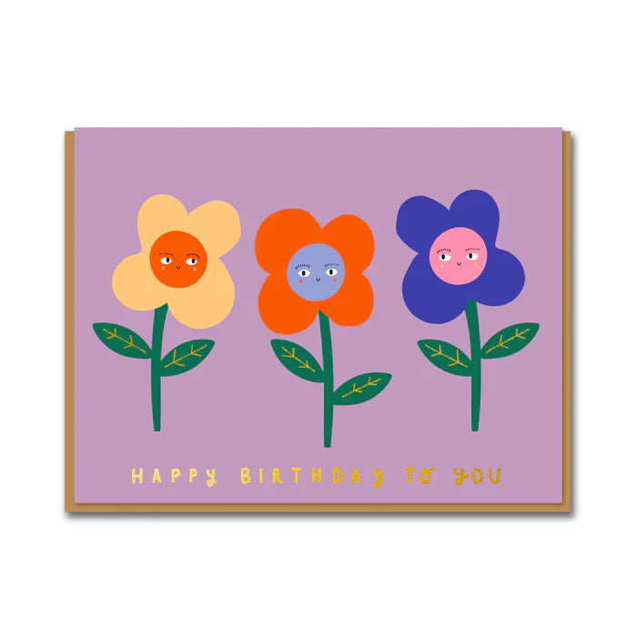 Birthday Flower Friends Card