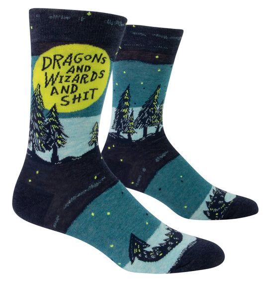 Dragons & Wizards & Shit Men's Socks