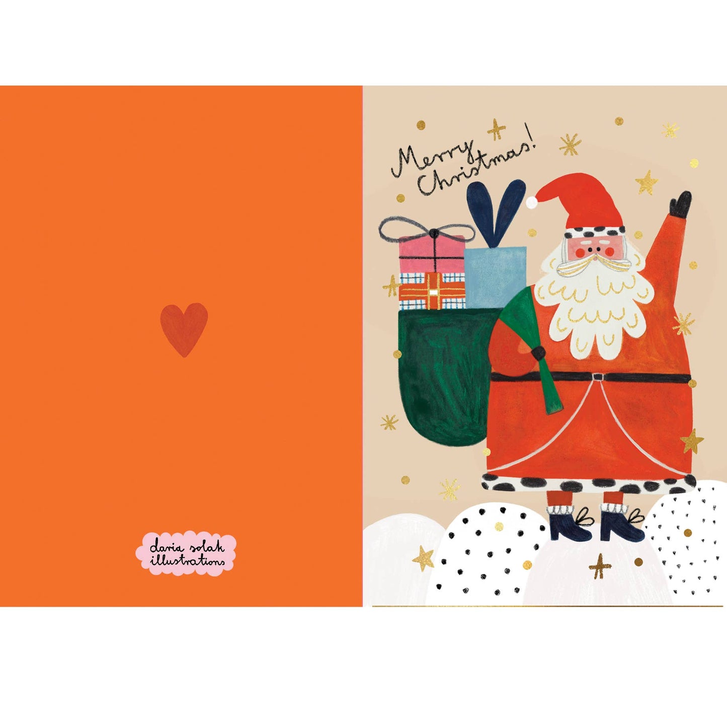 SANTA gold foil card