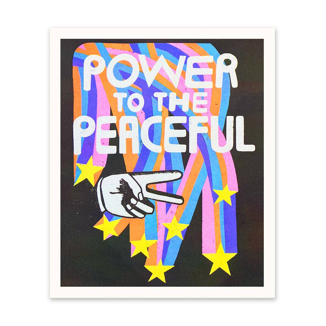 Power to the Peaceful Riso Print (12x10)(11290)