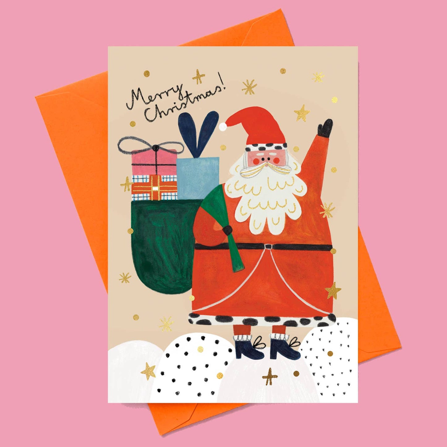 SANTA gold foil card