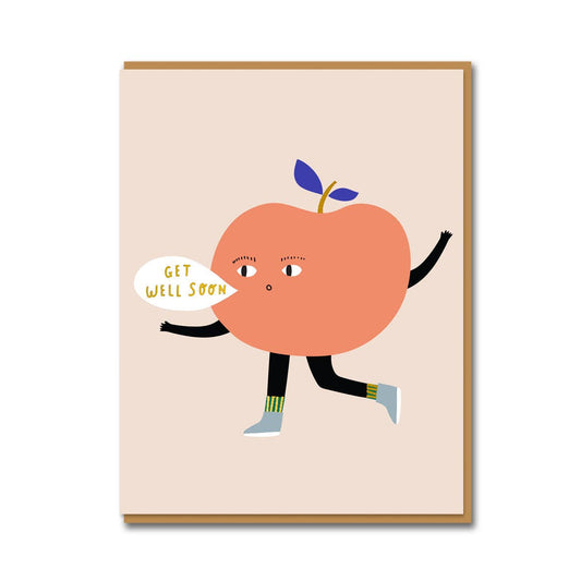 Get Well Soon Peach Card