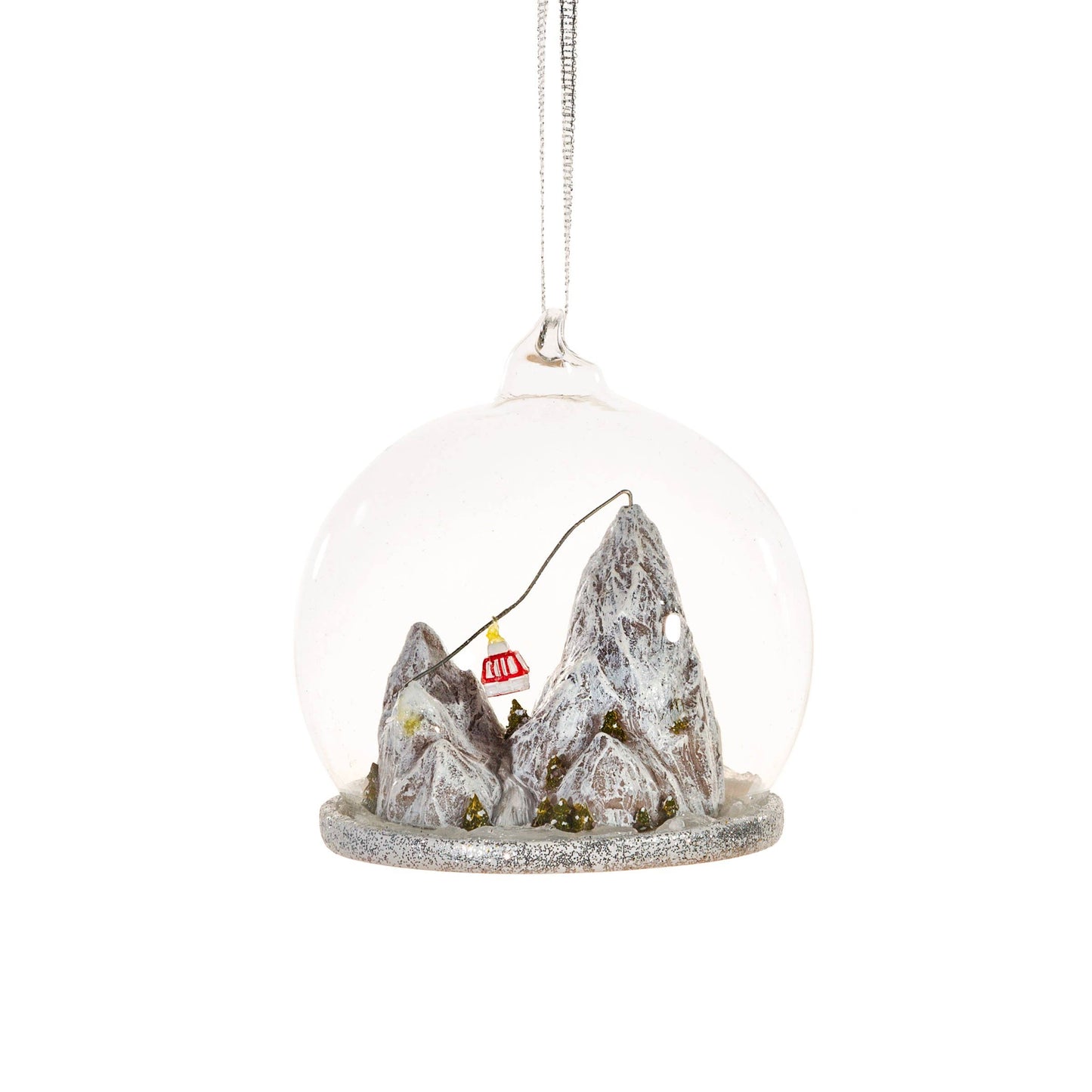 Ski Mountain Dome Bauble