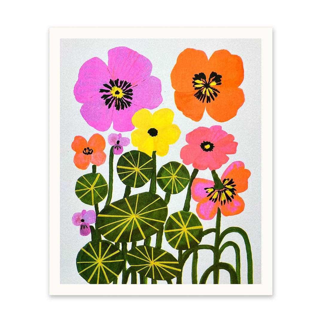 Nasturtiums Riso Print (12x10)(11288)