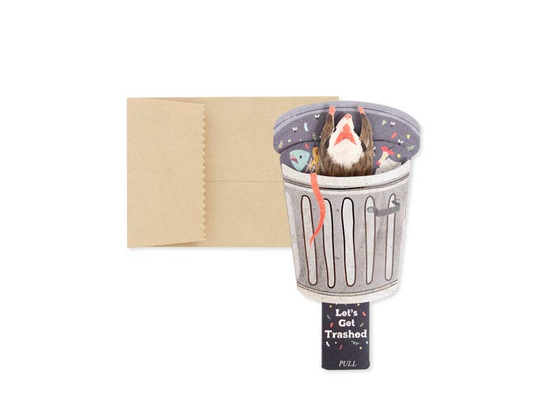 Trash 3D Pop Up Greeting Card (9387)