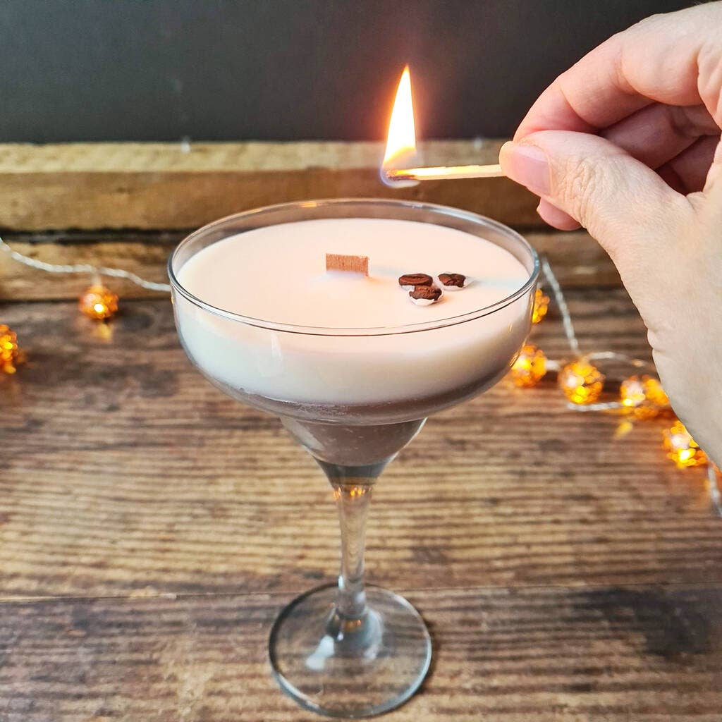 Vegan Handmade Espresso Martini Scented Cocktail Candle