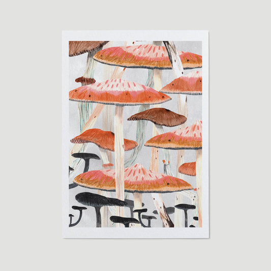 Mushroom Valley Art Print: A3