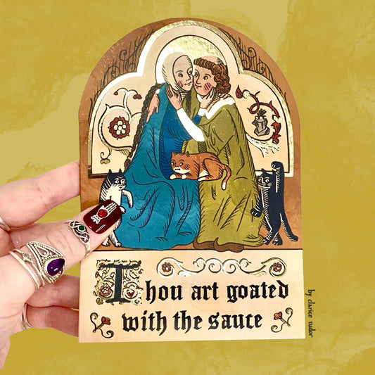 Thou Art Goated Medieval Valentine's Card