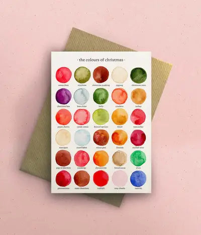 The Colours of Christmas Greetings Card