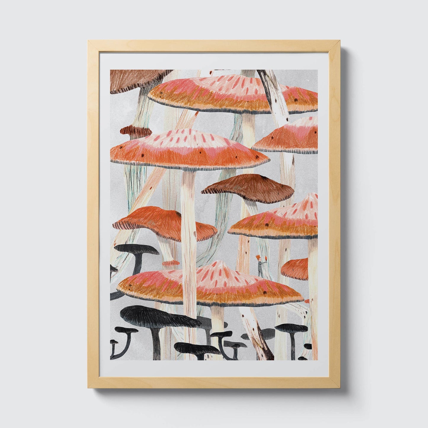 Mushroom Valley Art Print: A3