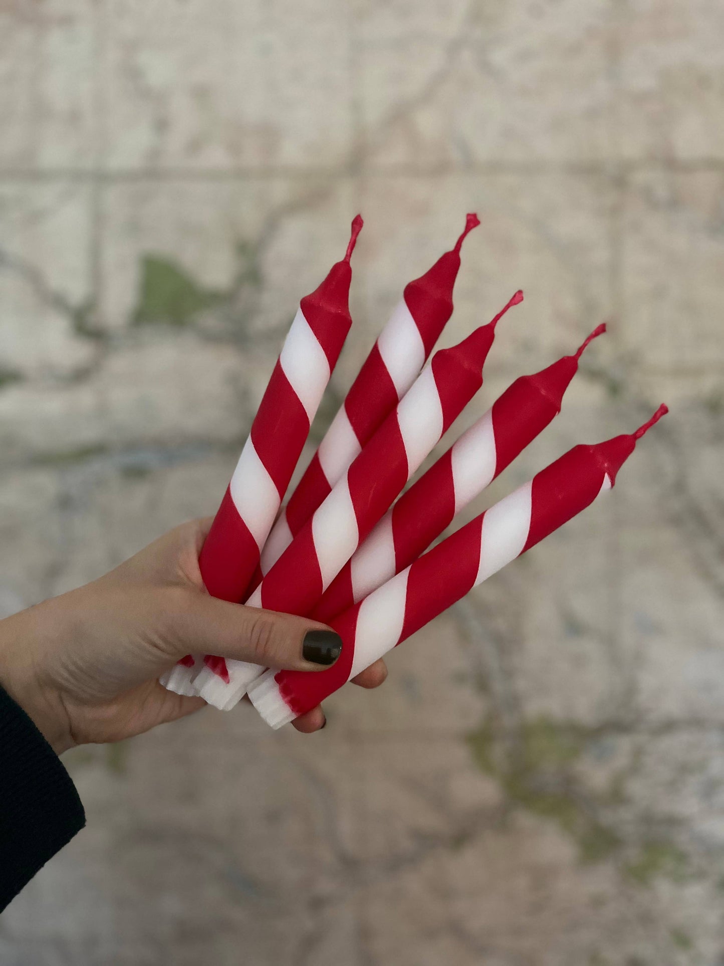 Christmas! My classic Candy Cane Dinner Candle