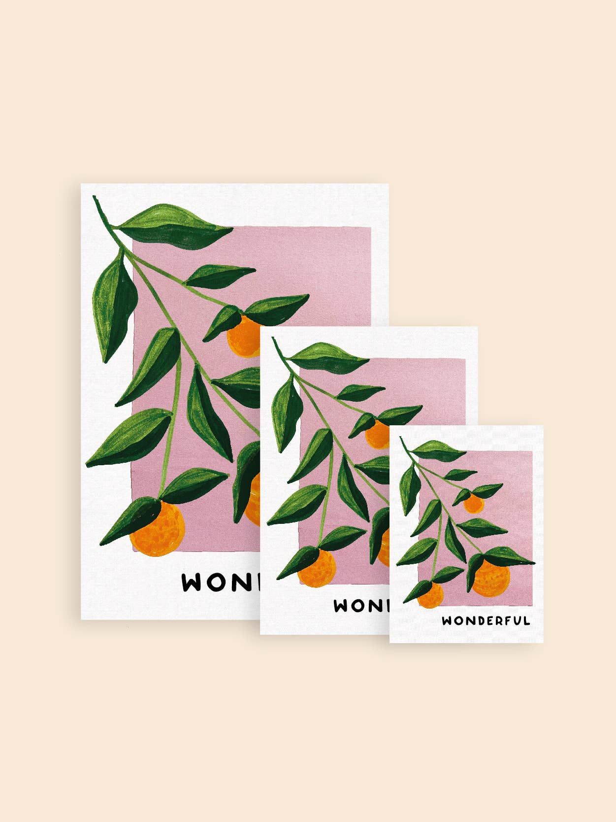 Wonderful Oranges Art Print: A3