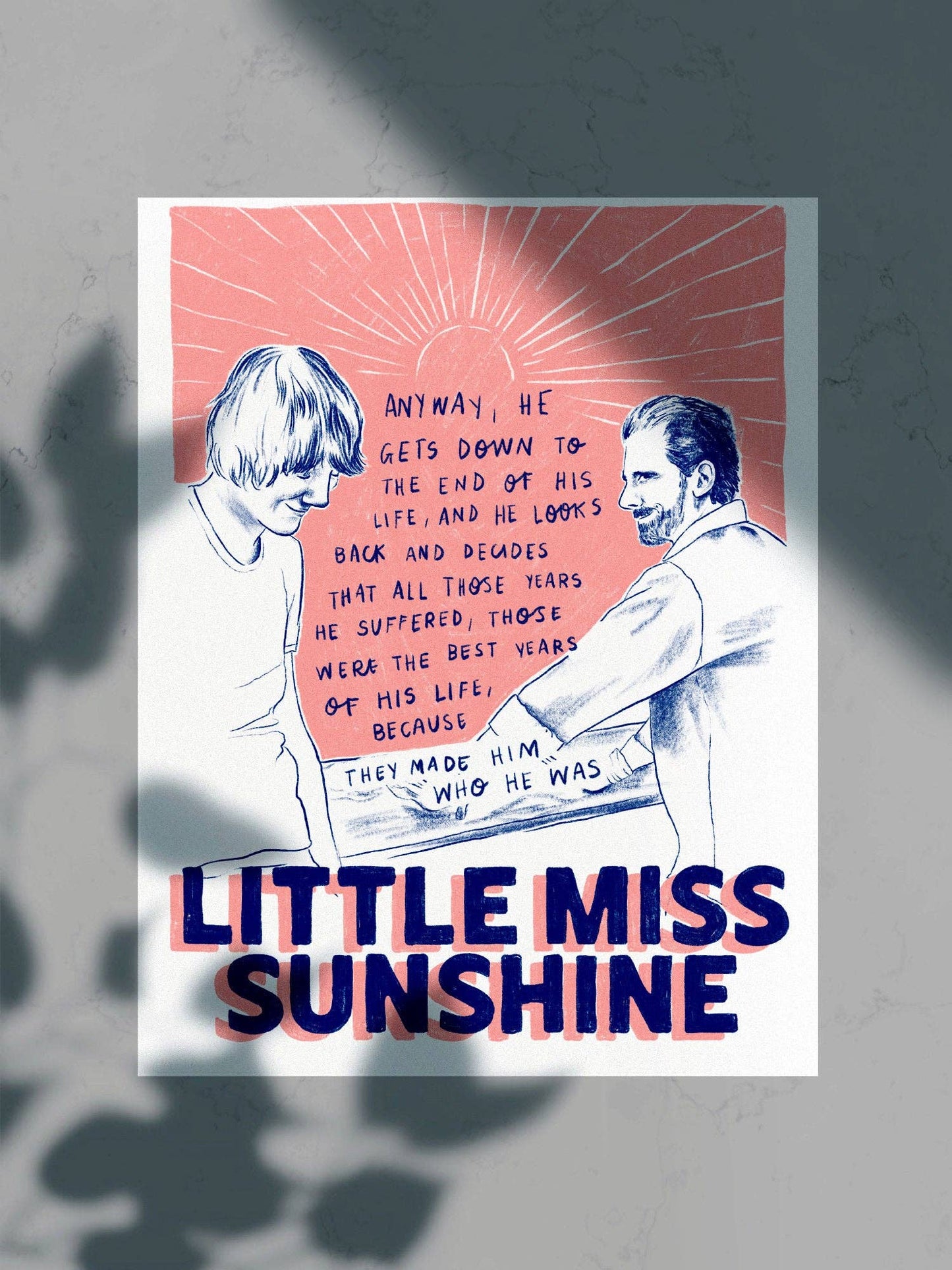 Little Miss Sunshine - Frank and Dwayne - A4 Art Print