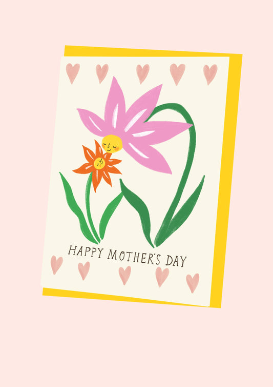 Flower Faces Mother's Day Greeting Card