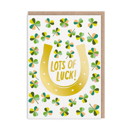 Lot's Of Luck Horseshoe Good Luck Card