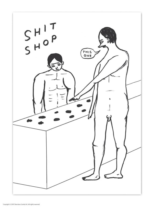 A6 Art Postcard By David Shrigley - Shit Shop