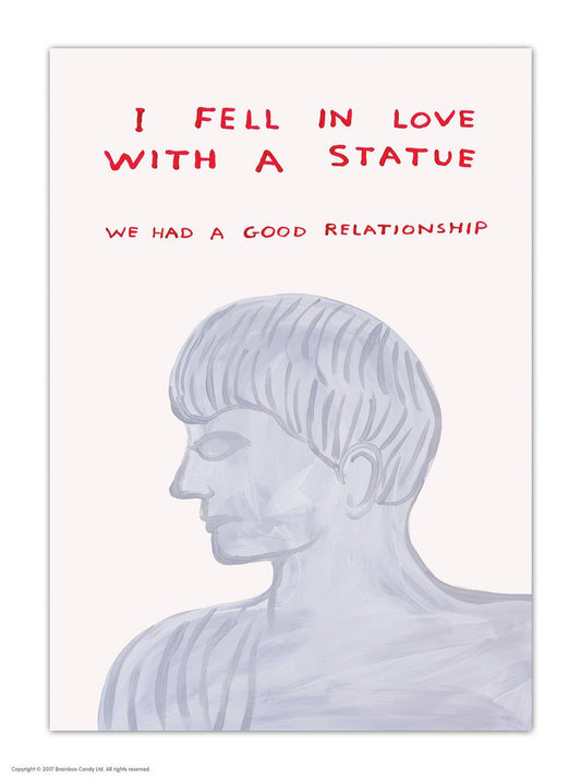 Fell In Love With A Statue David Shrigley Postcard