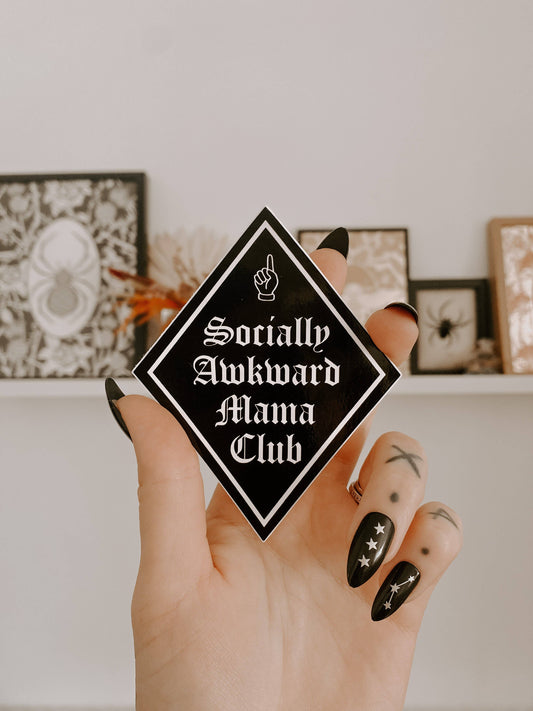 Socially Awkward Mama Club Vinyl Sticker