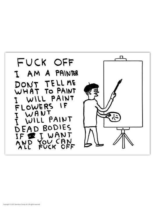 Painter David Shrigley Postcard