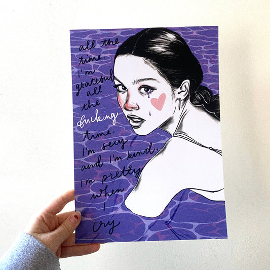 Olivia Rodrigo All American B*tch A4 Art Print